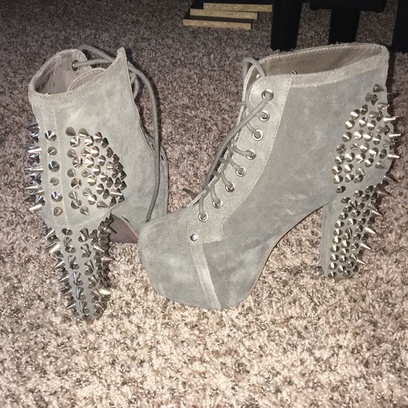 Jeffrey Campbell Shoes - Jeffrey Campbell Grey Spiked Litas